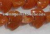 CFG797 12.5 inches 14*18mm carved animal red aventurine beads