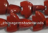 CFG805 12.5 inches 14*18mm carved animal red jasper beads