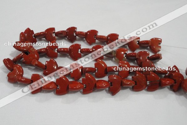 CFG805 12.5 inches 14*18mm carved animal red jasper beads