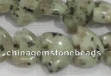 CFG809 12.5 inches 14*18mm carved animal sesame jasper beads