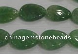 CFG818 12.5 inches 15*20mm carved leaf green aventurine beads wholesale