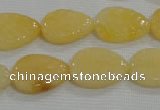 CFG820 12.5 inches 15*20mm carved leaf yellow jade beads wholesale