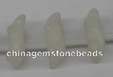 CFG865 Top-drilled 14*20mm carved animal white jade gemstone beads