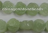 CFG886 15.5 inches 14mm carved flower New jade gemstone beads