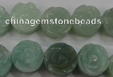 CFG892 15.5 inches 14mm carved flower amazonite gemstone beads