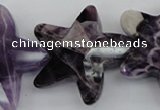 CFG911 15.5 inches 30*33mm faceted & carved star dogtooth amethyst beads