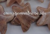 CFG928 15.5 inches 30*33mm carved star moonstone beads