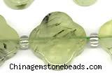 CFG993 15 inches 16mm - 17mm carved flower prehnite beads