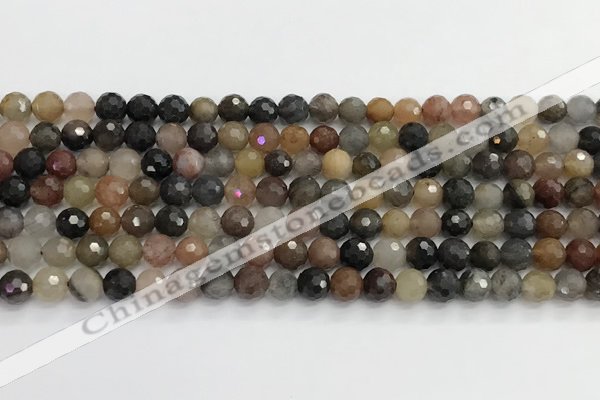 CFJ217 15.5 inches 6mm faceted round fancy jasper beads