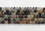 CFJ218 15.5 inches 8mm faceted round fancy jasper beads