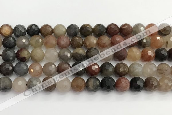 CFJ219 15.5 inches 10mm faceted round fancy jasper beads