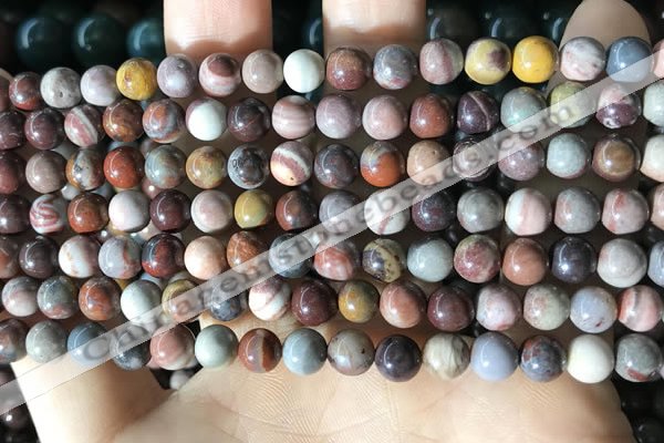 CFJ256 15.5 inches 4mm round fantasy jasper beads wholesale