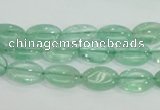 CFL101 15.5 inches 8*12mm oval natural green fluorite gemstone beads