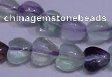 CFL1051 15 inches 8*8mm heart natural fluorite gemstone beads