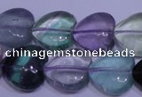 CFL1055 15 inches 16*16mm heart natural fluorite gemstone beads
