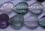 CFL1056 15 inches 18*18mm heart natural fluorite gemstone beads