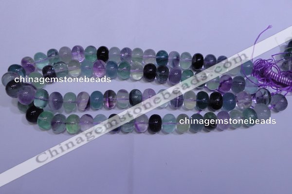 CFL1070 15 inches 10*14mm rondelle natural fluorite gemstone beads