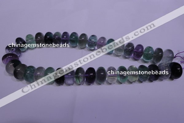 CFL1072 15 inches 10*18mm rondelle natural fluorite gemstone beads