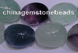 CFL1075 15 inches 18*22mm nuggets natural fluorite gemstone beads