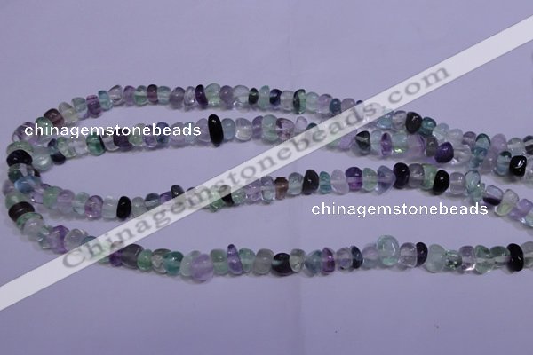 CFL1077 15 inches 5*8mm nuggets natural fluorite gemstone beads