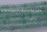 CFL110 15.5 inches 4*6mm faceted rondelle green fluorite beads