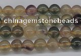 CFL1101 15.5 inches 6mm round yellow fluorite gemstone beads