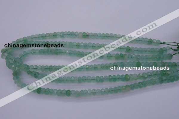 CFL111 15.5 inches 5*8mm faceted rondelle green fluorite beads