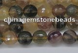 CFL1113 15.5 inches 10mm faceted round yellow fluorite gemstone beads