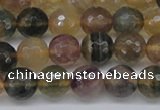 CFL1114 15.5 inches 12mm faceted round yellow fluorite gemstone beads