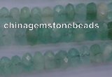 CFL112 15.5 inches 5*10mm faceted rondelle green fluorite beads