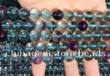 CFL1132 15.5 inches 10mm round fluorite gemstone beads wholesale