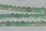 CFL115 15.5 inches 6mm faceted round green fluorite beads