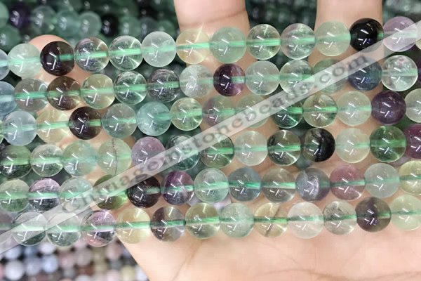 CFL1152 15.5 inches 8mm round fluorite gemstone beads