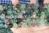 CFL1153 15.5 inches 10mm round fluorite gemstone beads