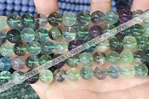 CFL1153 15.5 inches 10mm round fluorite gemstone beads