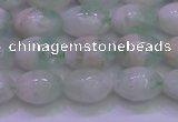 CFL1201 15.5 inches 8*12mm rice green fluorite gemstone beads