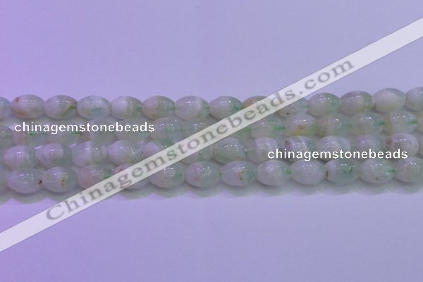 CFL1202 15.5 inches 10*14mm rice green fluorite gemstone beads