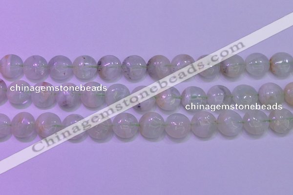 CFL1210 15.5 inches 14mm flat round green fluorite gemstone beads