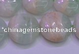 CFL1212 15.5 inches 18mm flat round green fluorite gemstone beads