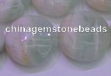 CFL1214 15.5 inches 25mm flat round green fluorite gemstone beads