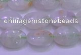 CFL1217 15.5 inches 10*14mm oval green fluorite gemstone beads