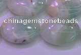 CFL1221 15.5 inches 18*25mm oval green fluorite gemstone beads