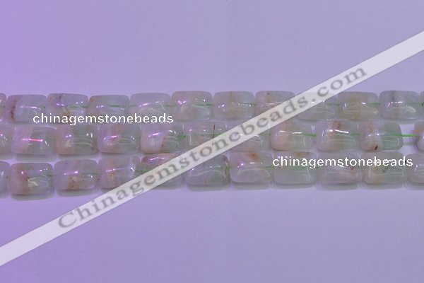 CFL1226 15.5 inches 13*18mm rectangle green fluorite gemstone beads