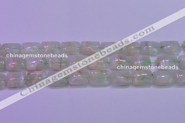 CFL1227 15.5 inches 15*20mm rectangle green fluorite gemstone beads