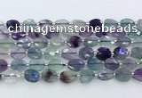 CFL1231 15.5 inches 8*10mm faceted oval fluorite beads