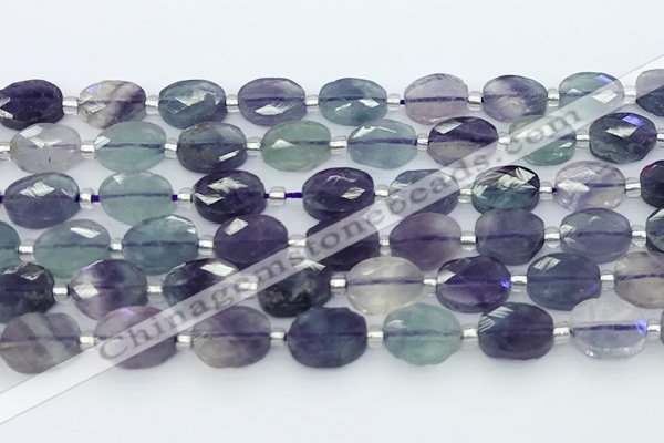 CFL1234 15.5 inches 8*10mm faceted oval fluorite beads