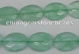 CFL125 15.5 inches 12*16mm faceted oval green fluorite beads