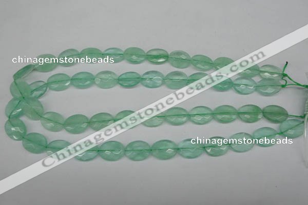 CFL125 15.5 inches 12*16mm faceted oval green fluorite beads