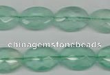 CFL126 15.5 inches 13*18mm faceted oval green fluorite beads