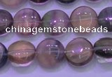 CFL1331 15.5 inches 10mm flat round purple fluorite gemstone beads